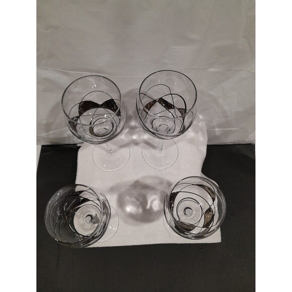 Vintage Wine Glasses, Mosaic Party Lite - Picture 3 of 4